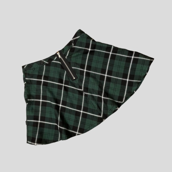 Tripp Green Plaid Micro Mini Size Small - Picture 2 of 6